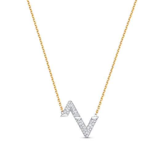 Pomuse VOLT SILVER DIAMOND PEDANT NECKLACE
