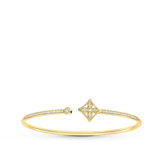Pomuse IDYLLE GOLD OPEN BRACELET DIAMOND PAVED