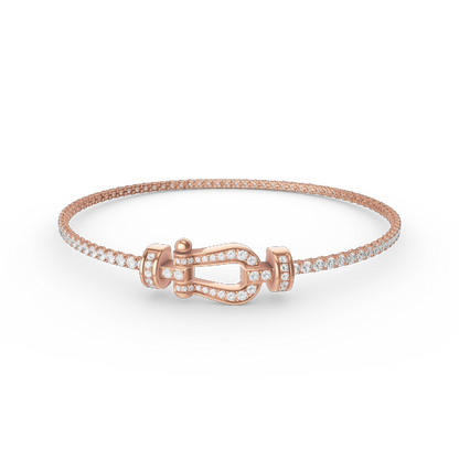 Pomuse FORCE  HORSESHOE  DIAMOND TENNIS BRACELET