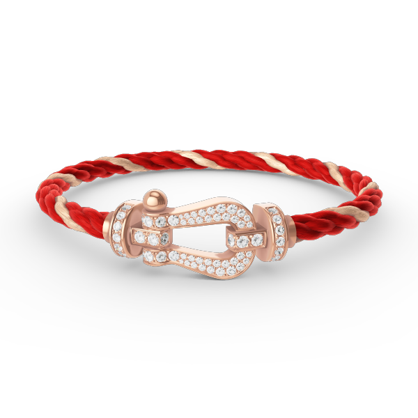 Pomuse FORCE LARGE HORSESHOE FULL DIAMOND BRACELET ROSE GOLD
