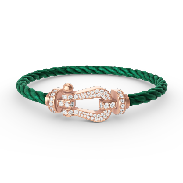 Pomuse FORCE LARGE HORSESHOE FULL DIAMOND BRACELET ROSE GOLD