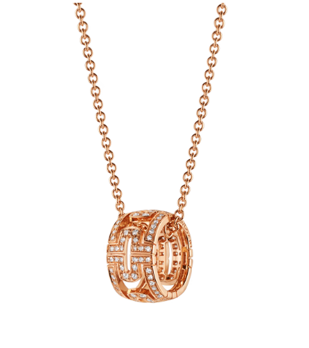 Pomuse PARENTESI NECKLACE PINK GOLD DIAMOND