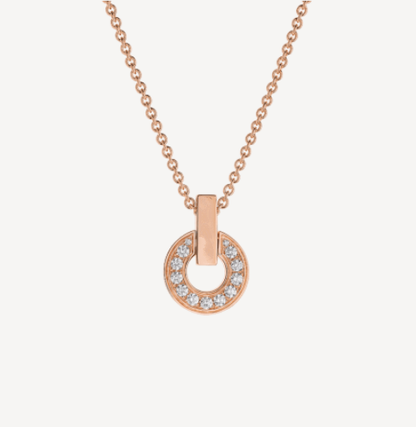 Pomuse GARI NECKLACE PINK GOLD DIAMOND