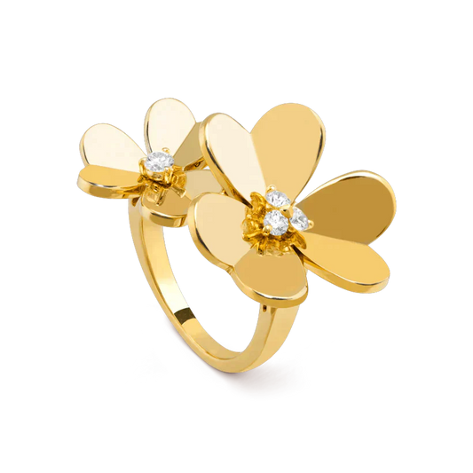 Pomuse CLOVER COMOS GOLD DIAMOND RING
