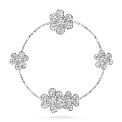 Pomuse FRIVOLE SILVER 5 FLOWERS BRACELET