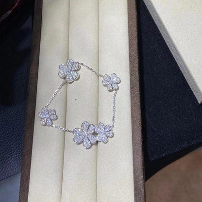 Pomuse FRIVOLE SILVER 5 FLOWERS BRACELET