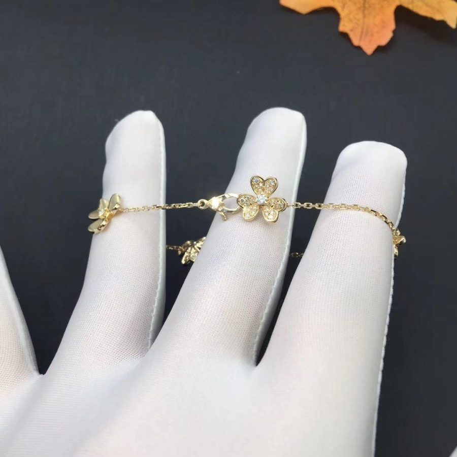 Pomuse FRIVOLE GOLD 5 FLOWERS BRACELET