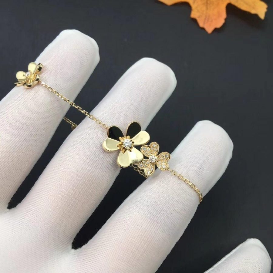 Pomuse FRIVOLE GOLD 5 FLOWERS BRACELET