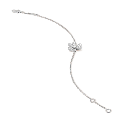 Pomuse FRIVOLE SILVER FLOWER DIAMOND BRACELET
