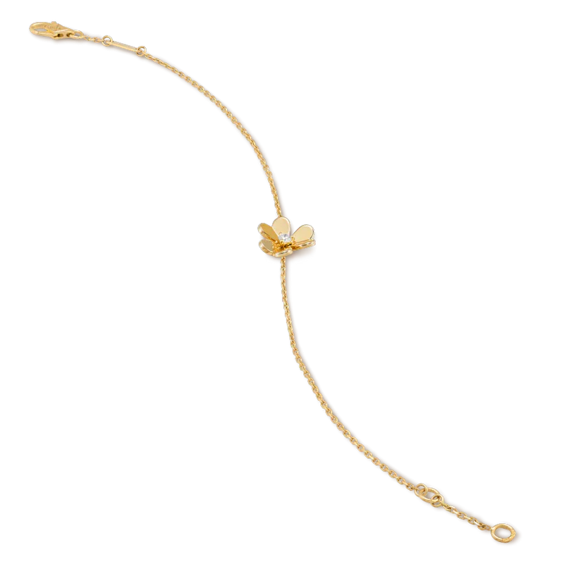 Pomuse FRIVOLE GOLD FLOWER PINK MALACHITE BRACELET