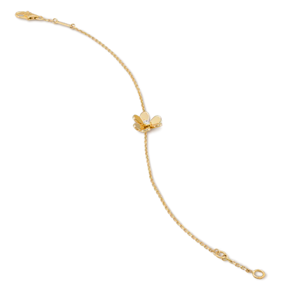 Pomuse FRIVOLE GOLD FLOWER PINK MALACHITE BRACELET