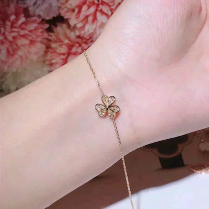 Pomuse FRIVOLE GOLD FLOWER DIAMOND BRACELET