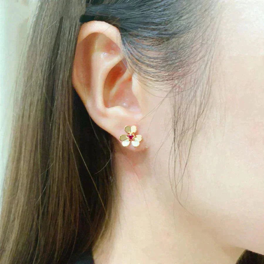 Pomuse FRIVOLE  FLOWER PINK EARRINGS