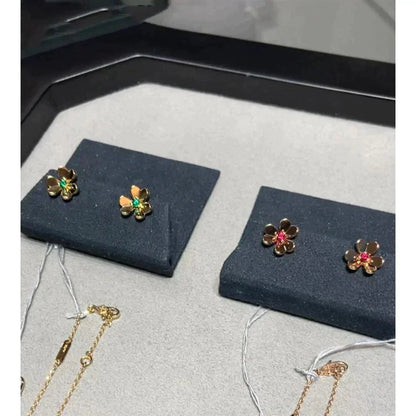 Pomuse FRIVOLE  FLOWER PINK EARRINGS