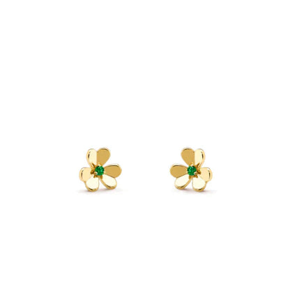 Pomuse FRIVOLE  FLOWER MALACHITE EARRINGS