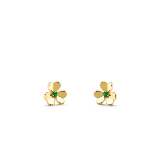 Pomuse FRIVOLE  FLOWER MALACHITE EARRINGS