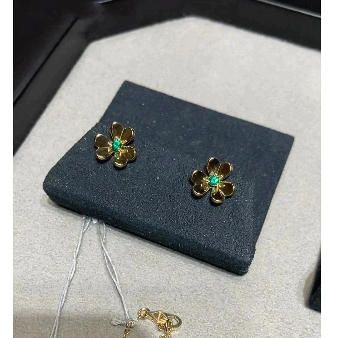 Pomuse FRIVOLE  FLOWER MALACHITE EARRINGS