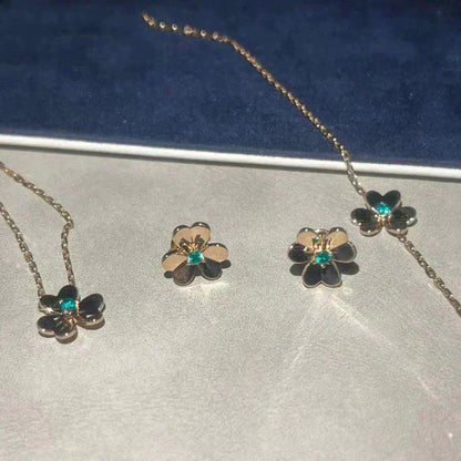 Pomuse FRIVOLE  FLOWER MALACHITE EARRINGS