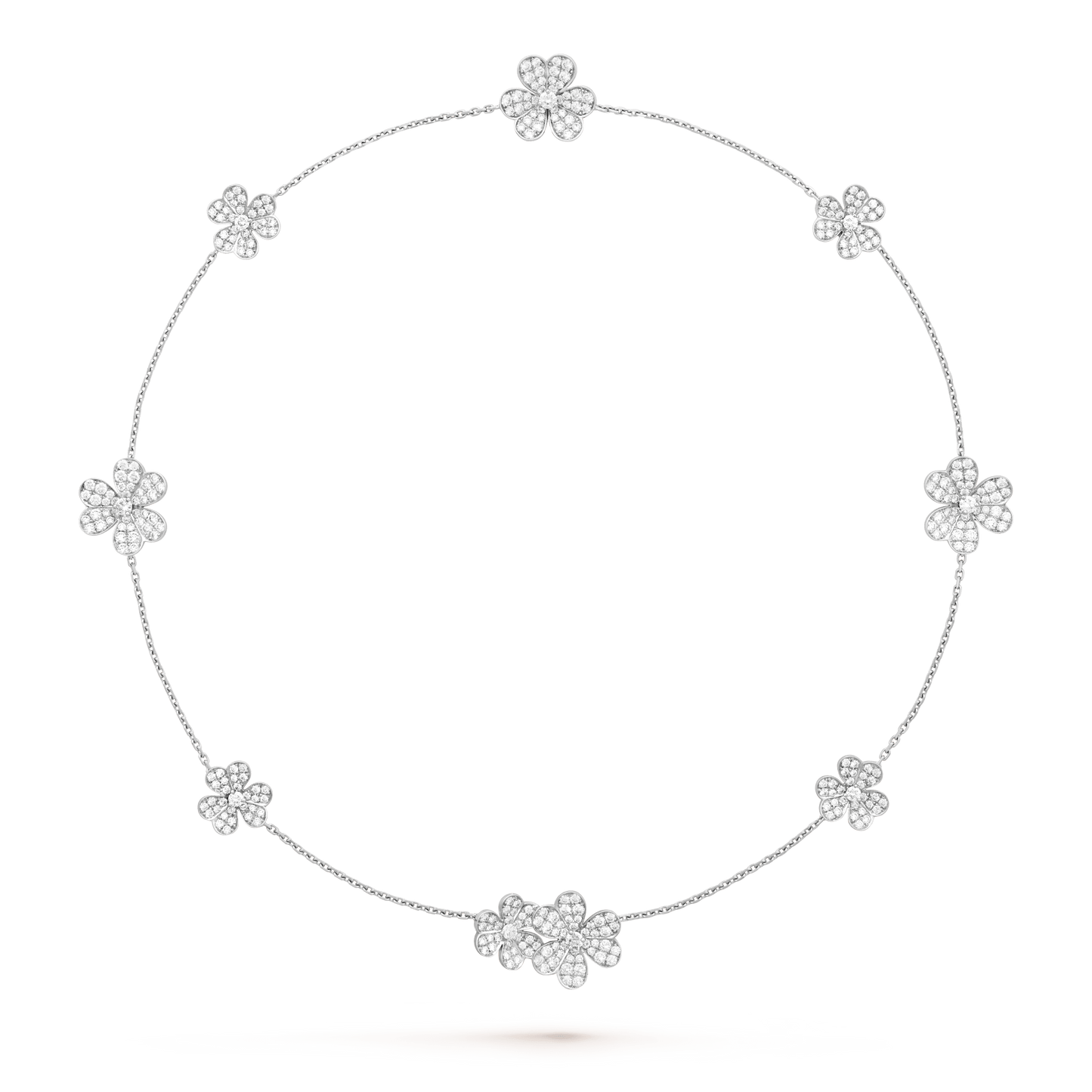 Pomuse FRIVOLE SILVER 9 FLOWERS NECKLACE