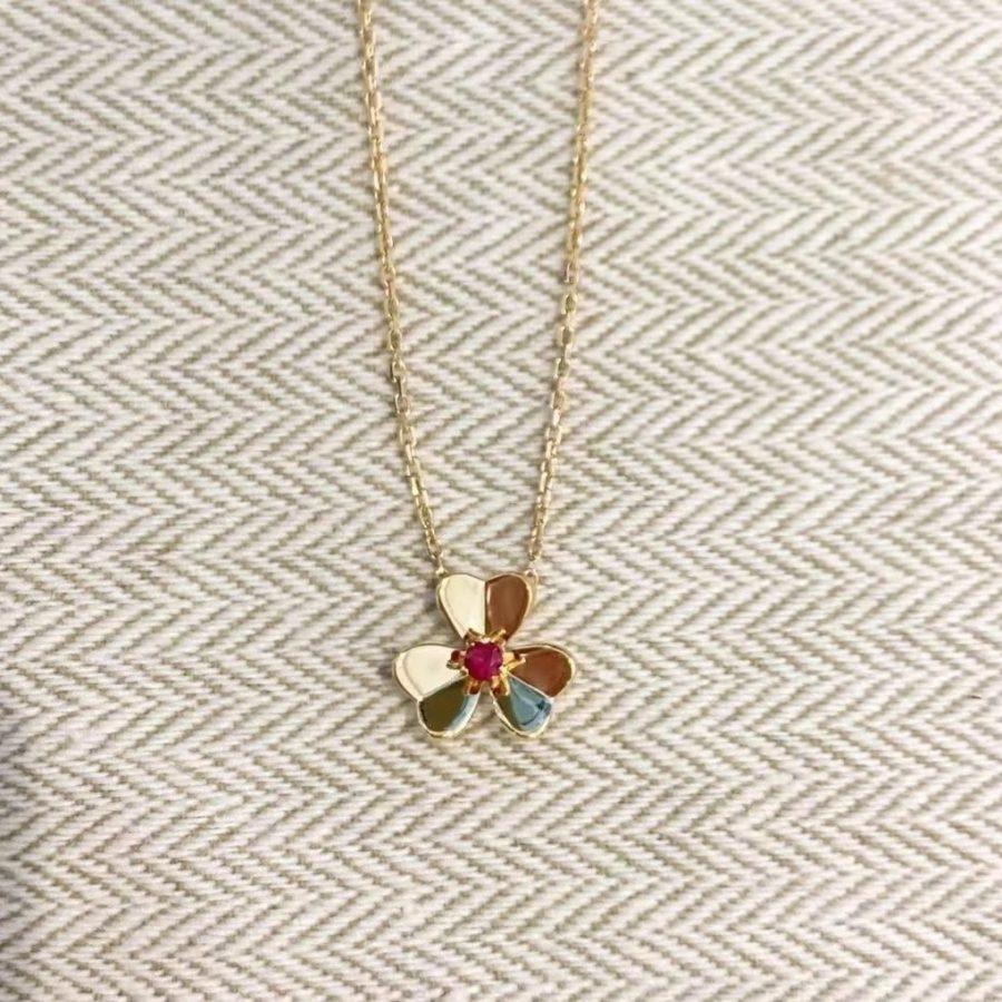 Pomuse FRIVOLE GOLD FLOWER NECKLACE