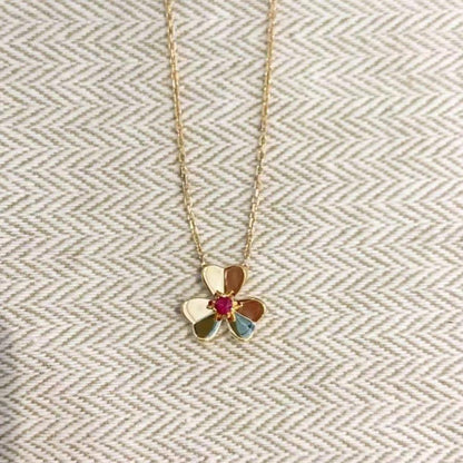 Pomuse FRIVOLE GOLD FLOWER NECKLACE