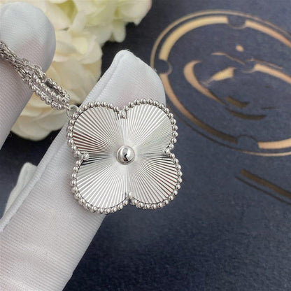 Pomuse CLOVER 25MM SILVER BIG CLOVER NECKLACE