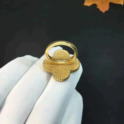 Pomuse CLOVER MALACHITE RING