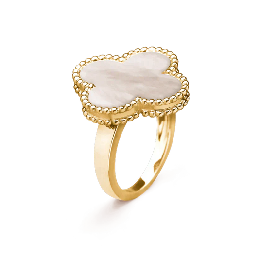 Pomuse CLOVER WHITE MOP RING