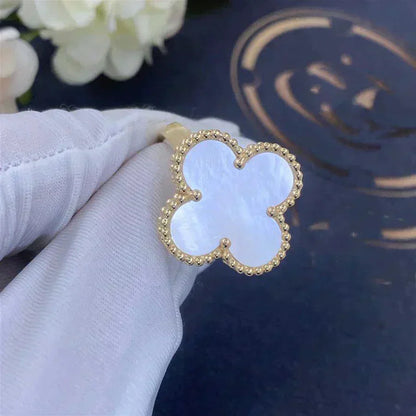 Pomuse CLOVER WHITE MOP RING