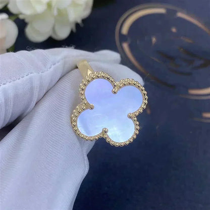 Pomuse CLOVER WHITE MOP RING
