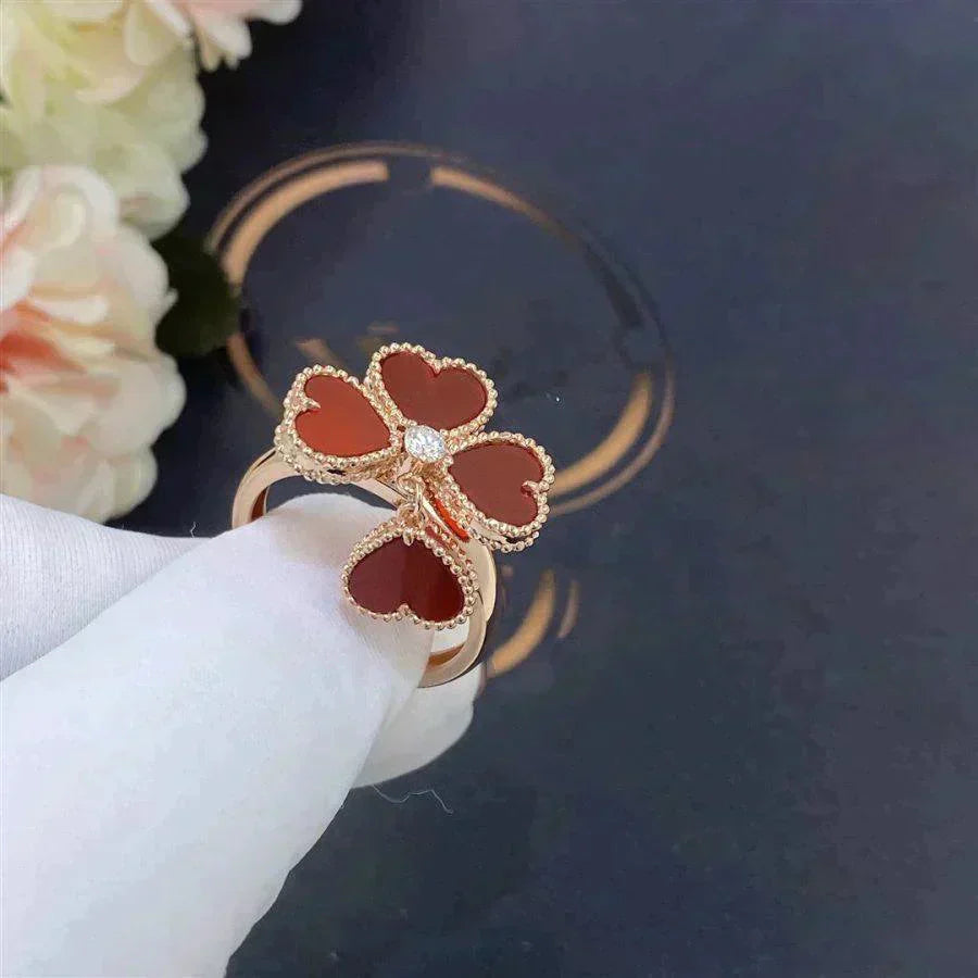 Pomuse SWEET CLOVER CARNELIAN RING