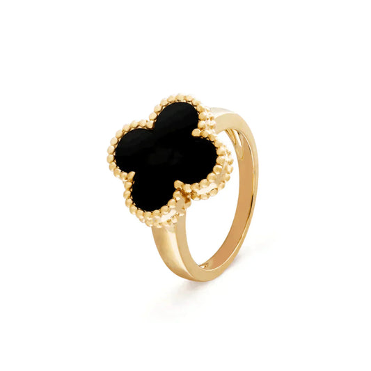 Pomuse CLOVER ONYX RING