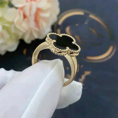 Pomuse CLOVER ONYX RING