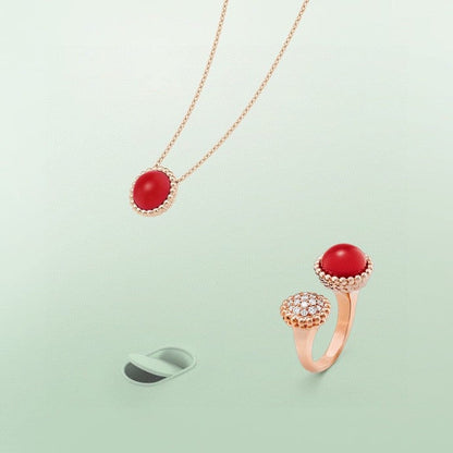 Pomuse PERLEE COULEURS DIAMOND ROSE GOLD BETWEEN THE FINGER RING