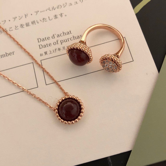 Pomuse PERLEE COULEURS DIAMOND ROSE GOLD BETWEEN THE FINGER RING
