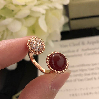 Pomuse PERLEE COULEURS DIAMOND ROSE GOLD BETWEEN THE FINGER RING