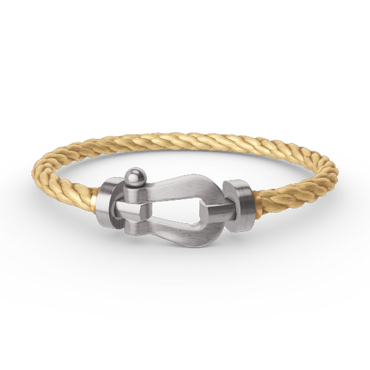 Pomuse FORCE GROSSES HUFEISENARMBAND OHNE DIAMANT SILBER