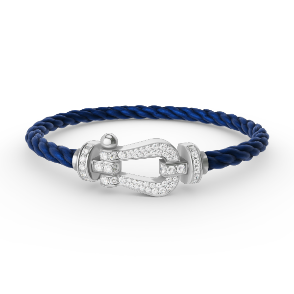 Pomuse FORCE LARGE HORSESHOE FULL DIAMOND BRACELET SILVER