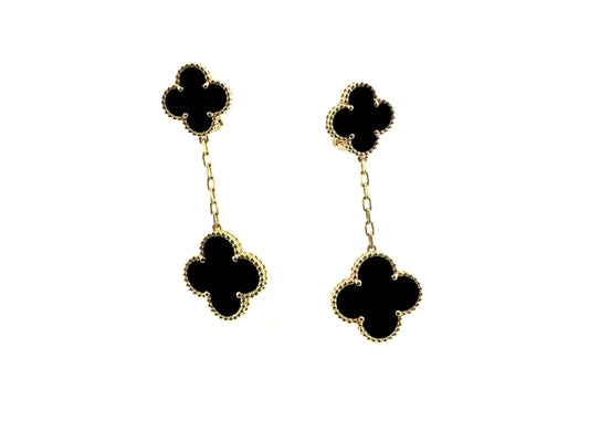 Pomuse CLOVER 2 MOTIFS  EARRINGS (MULTIPLE CHOICESC