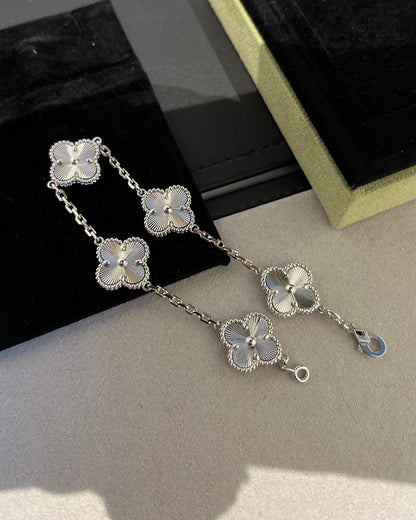 Pomuse CLOVER SILVER 5 MOTIFS BRACELET