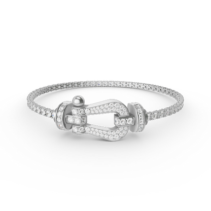 Pomuse FORCE  LARGE HORSESHOE FULL DIAMOND TENNIS BRACELET