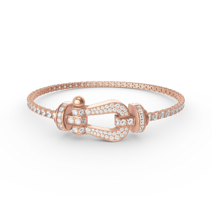 Pomuse FORCE  LARGE HORSESHOE FULL DIAMOND TENNIS BRACELET