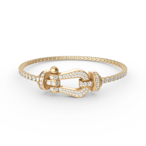 Pomuse FORCE  LARGE HORSESHOE FULL DIAMOND TENNIS BRACELET