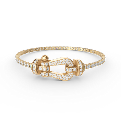 Pomuse FORCE  LARGE HORSESHOE FULL DIAMOND TENNIS BRACELET