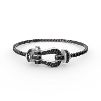 Pomuse FORCE  LARGE HORSESHOE FULL DIAMOND TENNIS BRACELET